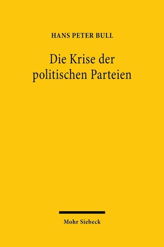 Die Krise der politischen Parteien