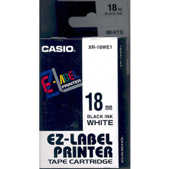 Páska, 18 mm x 8 m, CASIO, bílá-černá