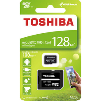 MicroSDXC 128GB CL10 UHS1+adap. TOSHIBA MicroSDXC 128GB CL10 UHS1+adap. TOSHIBA