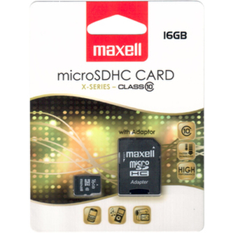 Paměťová karta MAXELL MicroSD 16GB + ad 854717