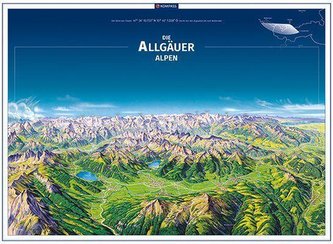 KOMPASS Panorama Die Allgäuer Alpen, Poster 1:0
