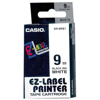Páska, 9 mm x 8 m, CASIO, bílá-černá