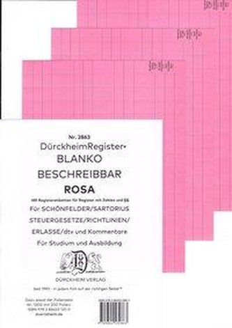 DürckheimRegister® BLANKO-ROSA beschreibbar für deine Gesetze