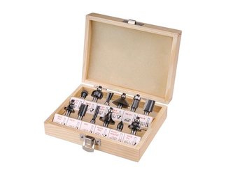 Sada fréz tvarových do dřeva s SK plátky EXTOL CRAFT 44032 12ks