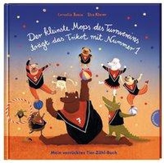 Der kleinste Mops des Turnvereins trägt das Trikot mit Nummer 1