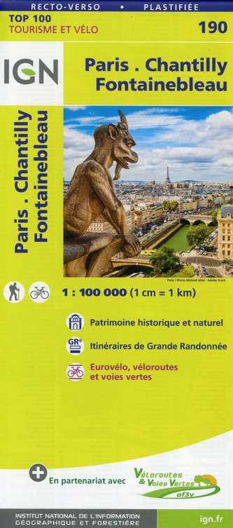 Paris.Chantilly.Fontainebleau 1:100 000