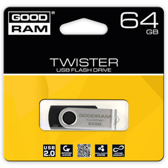 Flash disk GOODRAM USB FD 64GB TWISTER USB 2.0 Flash disk GOODRAM USB FD 64GB TWISTER USB 2.0
