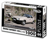 Retro auta Puzzle č. 13 - ŠKODA FAVORIT 136 L (1989) - 1000 dílků