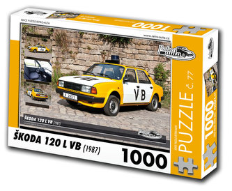 Retro auta Puzzle č. 77 - ŠKODA 120 L VB (1987) - 1000 dílků