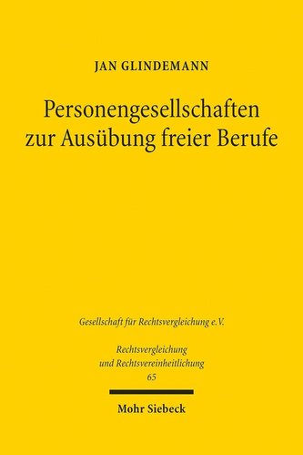 Personengesellschaften zur Ausübung freier Berufe