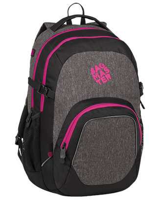Bagmaster  Studentský batoh MATRIX 9 A BLACK/GRAY/PINK
