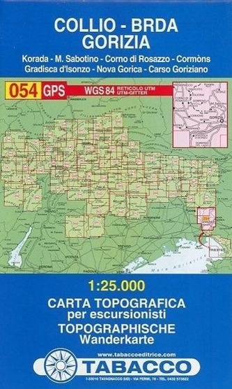 Tabacco Wandern 1 : 25 000 Collio - Brda - Gorizia Tabacco Wandern 1 : 25 000 Collio - Brda - Gorizia