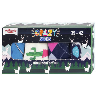 Bellinda zábavné crazy ponožky - 4 páry, velikost 39 - 42