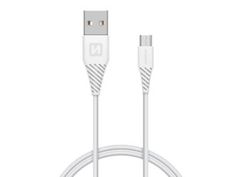 Kabel SWISSTEN USB/Micro USB 1,5m bílý (delší konektor 9mm)