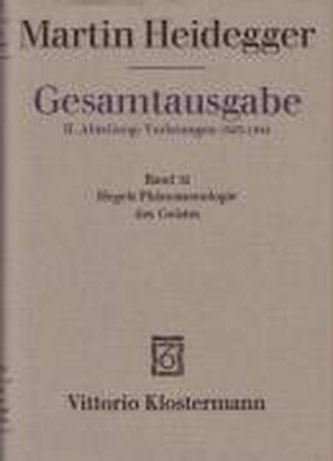 Gesamtausgabe Abt. 2 Vorlesungen Bd. 32. Hegels Phänomenologie des Geistes