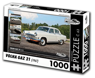 Retro auta Puzzle č. 63 - VOLHA GAZ 21 (1967) - 1000 dílků