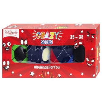 Bellinda zábavné crazy ponožky - 4 páry, velikost 35 - 38