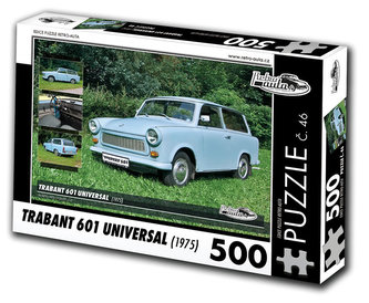 Retro auta Puzzle č. 46 - TRABANT 601 UNIVERSAL (1975) - 500 dílků