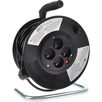 Prodlužovací kabel na bubnu - 4 zásuvky 25m SOLIGHT PB01
