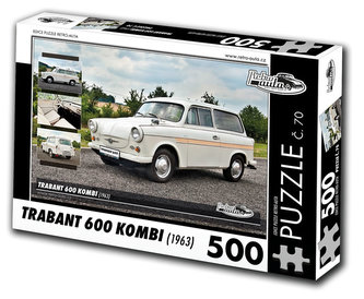 Retro auta Puzzle č. 70 - TRABANT 600 KOMBI (1963) - 500 dílků