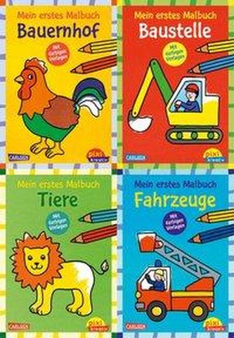 Erstes Malen mit farbigen Vorlagen (4x7 Exemplare)