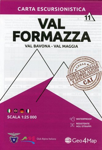 Wanderkarte Val Formazza / Val Bavona-Val Maggia 1:25.000