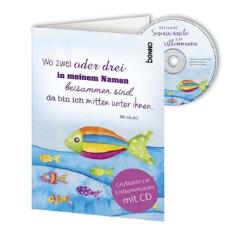 Kommunionkarte »Wo zwei oder drei ...«