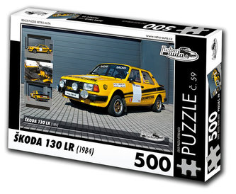 Retro auta Puzzle č. 59 - ŠKODA 130 LR (1984) - 500 dílků