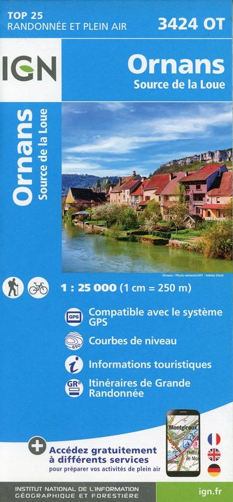 Ornans - Source de la Loue 1:25 000
