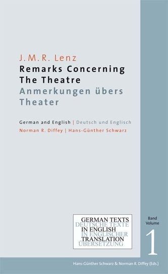 J. M. R. Lenz: Remarks Concerning The Theatre. Anmerkungen übers Theater