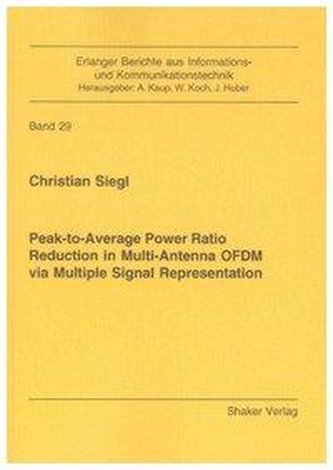 Peak-to-Average Power Ratio Reduction in Multi-Antenna OFDM via Multiple Signal Representation