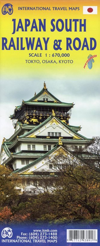 Japan South Railway & Road Map 1:670 000 Japan South Railway & Road Map 1:670 000