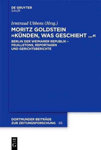 Moritz Goldstein Künden, was geschieht...