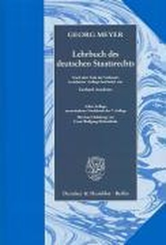 Lehrbuch des deutschen Staatsrechts