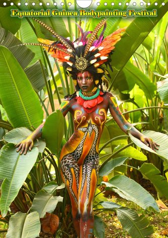 Equatorial Guinea Bodypainting Festival (Wall Calendar 2021 DIN A4 Portrait)