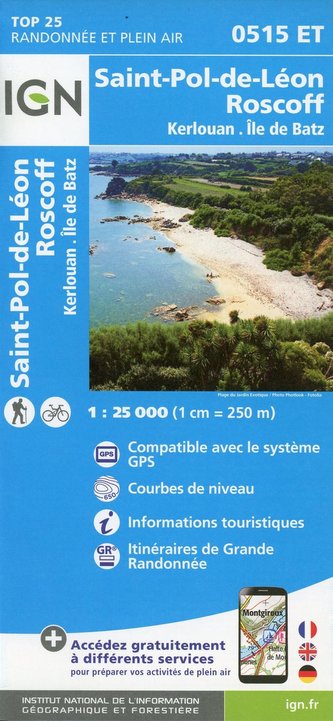 St-Pol-de-Léon.Roscoff.Brignogan.Plade de Batz 1:25 000