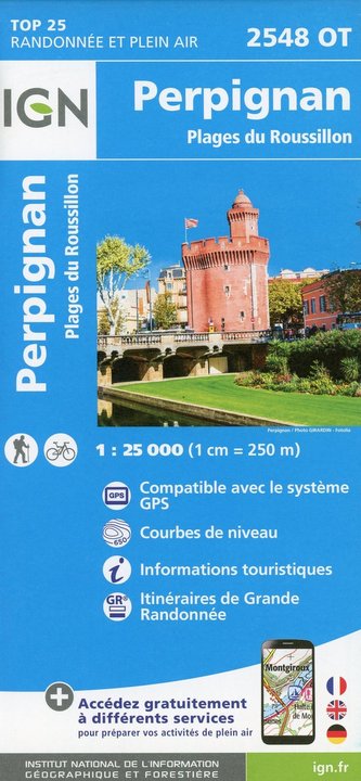 Perpignan.Plages du Roussillon 1:25 000