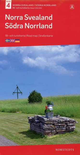 Norra Svealand-Södra Norrland Bil & Turistkarta Nr 4 1:250 000