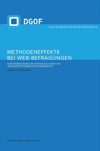 Methodeneffekte bei Web-Befragungen