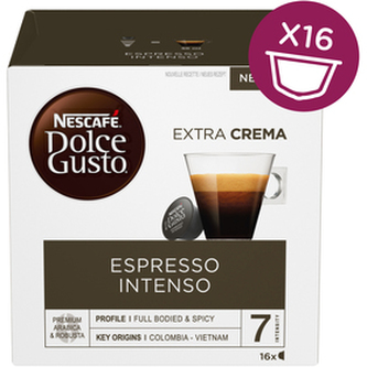 Kapsle do kávovaru, 16 ks, NESCAFÉ "Dolce Gusto Espresso Intenso"