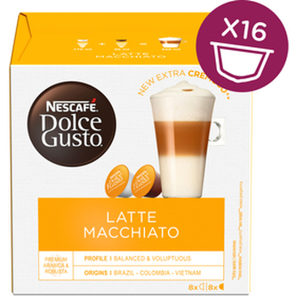 Kapsle do kávovaru, 16 ks, NESCAFÉ "Dolce Gusto Latte Macchiato"
