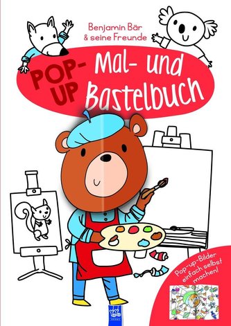 Pop-Up Mal-u. Bastelbuch Bär