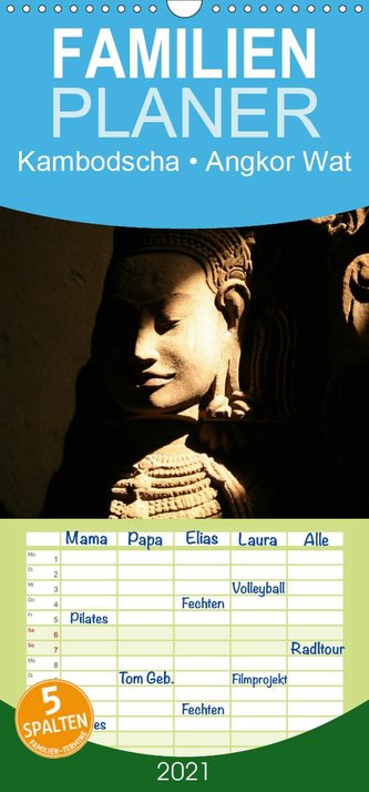 Kambodscha . Angkor Wat - Familienplaner hoch (Wandkalender 2021 , 21 cm x 45 cm, hoch)