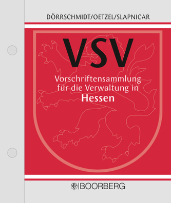 Vorschriftensammlung für die Verwaltung in Hessen (VSV), 2 Ordner, (Pflichtabnahme)