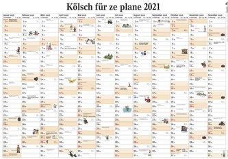 Kölsch für ze plane 2021 Wandplaner