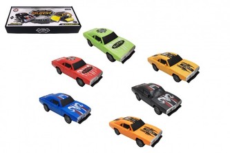 Auto 14cm plast po nárazu se rozloží na díly na zpětné natažení 1 ks / 6 druhů