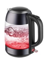 RK4082 Rychlovarná konvice skleněná, tmavý nerez1,7 l