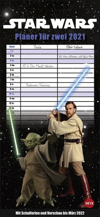Star Wars Planer für zwei Kalender 2021