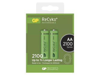 Baterie AA (R6) nabíjecí 1,2V/2100mAh GP Recyko+ 2ks