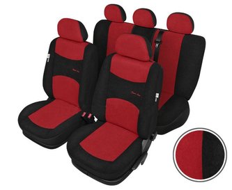 Autopotahy SIXTOL SPORT LINE+ červenočerné